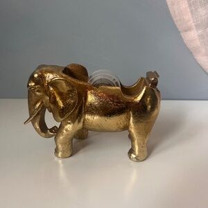 World Market Gold Elephant Tape Dispenser Cast Metal Desk Decor